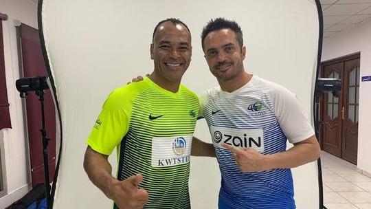 Falcão e Cafu no Legends Game Brasil