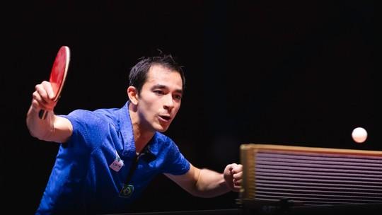 Calderano Prata no Mundial de tênis de mesa