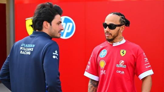 Hamilton: Desafio na Ferrari, segundo Sainz