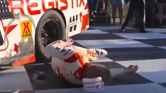 NASCAR: Celebração termina em fratura para piloto