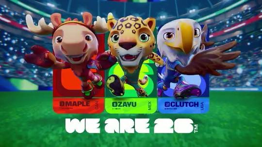 Copa 2026 ganha mascotes oficiais